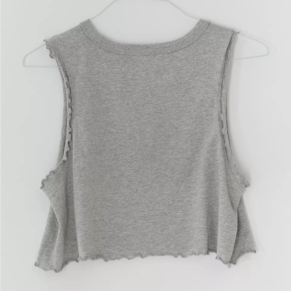 Urban Outfitters Layla Cropped Lettuce-Edge Muscle Tank - Picture 2 of 4